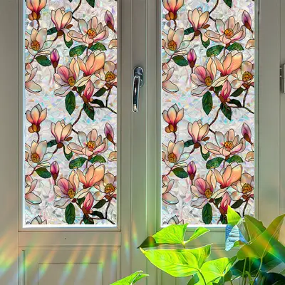 Colored Electrostatic Glass Film, Anti-Peeping, Removable Window Privacy Sticker - 3