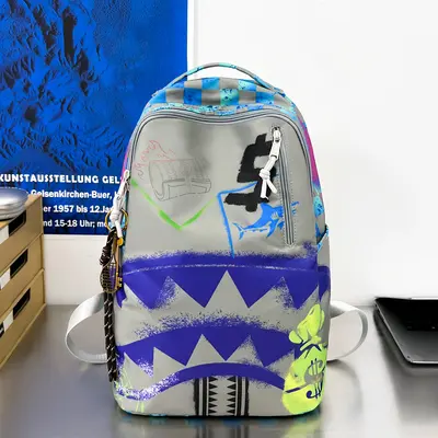 Men's Casual Backpack, Mid-Size Student Laptop Bag, Camouflage Pattern - 8