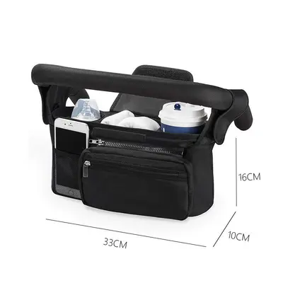 Baby Stroller Hanging Storage Bag with Mommy Pouch and Bottle Organiser - 8