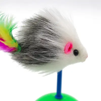 Plush Roly-Poly Mouse Pet Toy, Durable and Chew-Resistant - 3