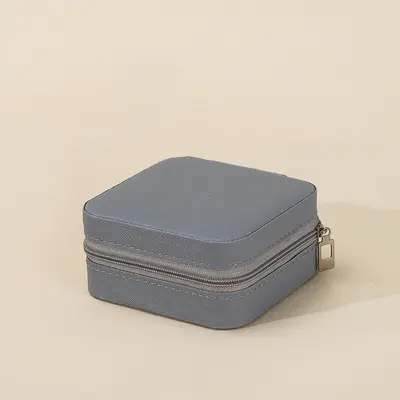 Jewelry Storage Box Travel Portable Zipper Pouch Earrings Earring Lipstick Ring Packaging Jewelry Box Pearl Small Square Box - 13