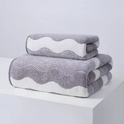 Coral fleece towel set, thick and quick-drying - 9