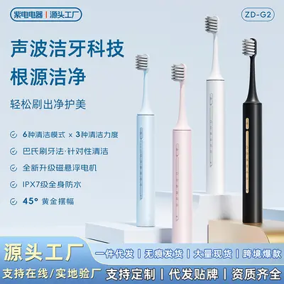 磁悬浮声波电动牙刷充电款跨境成人款软毛自动声波充电式智能洁牙 - 1