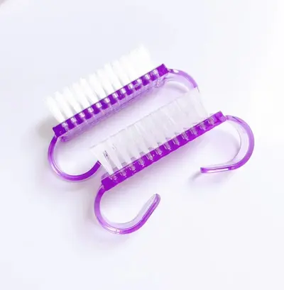 Colorful Manicure Plastic Brush Set with Calf Horn and Dust Brush - 13