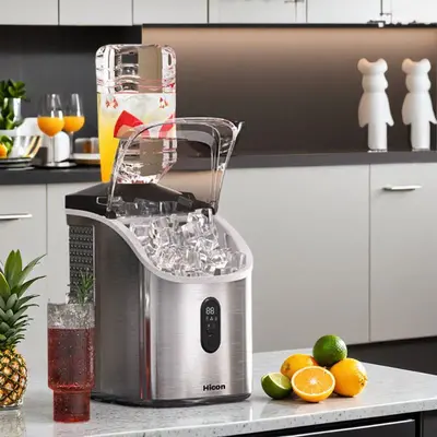 Huikang Small Household Ice Maker 20KG Low Power High Capacity Commercial Countertop Fully Automatic Square Ice Cube Making Machine