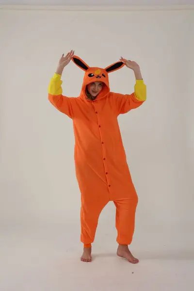 Cadılar Bayramı Polar Tulum Pijama Çift Model Ev Giyimi - 9