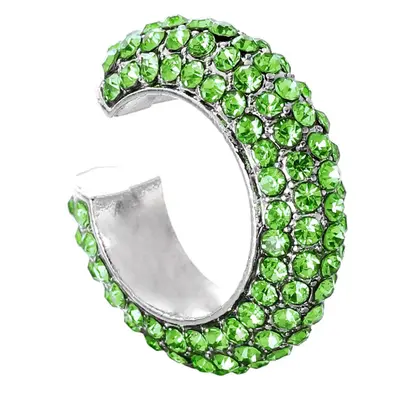 Full-rhinestone cartilage clip earrings, no piercing, colorful - 10