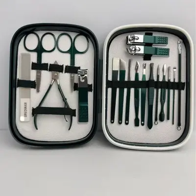 Edelstahl-Nagelknipser-Set 18-teilig, Nagelwerkzeuge, Nagelpflege, Nagelzange, Beauty-Nagel-Kits, Nagelhautschere, tragbarer Organizer - 7