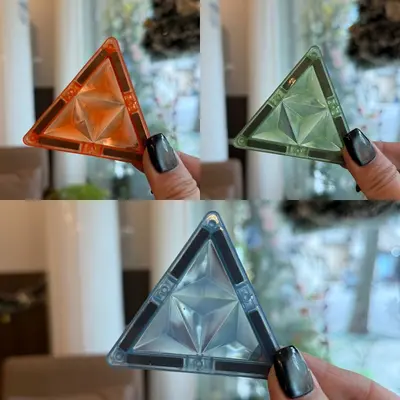 Magnetic Building Tiles Refill Set Stained Glass Puzzle for Kids Educational Toy - 4
