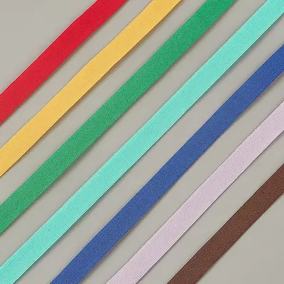 Elastic Binding Tape 1cm, Flat Elastic Band 1.5cm, Black and White - 4