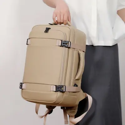 Expandable Business Backpack, Water-Resistant Laptop Bag with Air Cushion Straps - 4