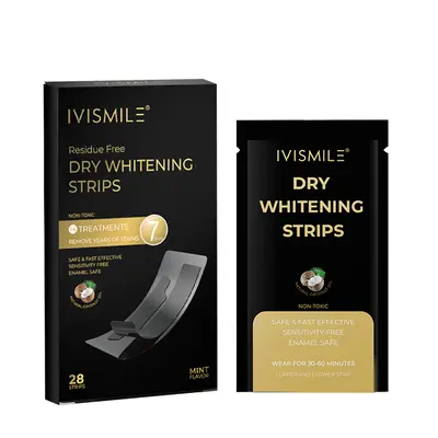 Activated Charcoal Dry PAP Teeth Whitening Strip Set