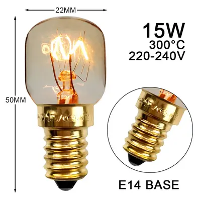 15W 25W E14 Ofen- und Mikrowellenlampe, hitzebeständig bis 300 Grad - 7