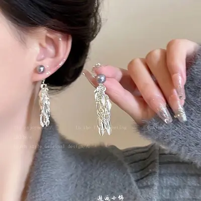 Quastenohrringe für eckige und runde Gesichter elegantes Design - 10