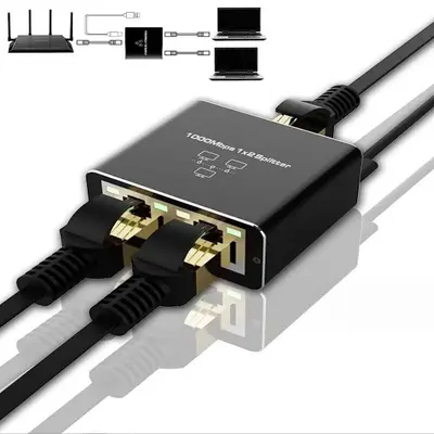 RJ45 Gigabit Netzwerk-Splitter, Eins auf Zwei - 3