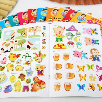 Sticker learning picture book, ages 0-6, reusable - 4