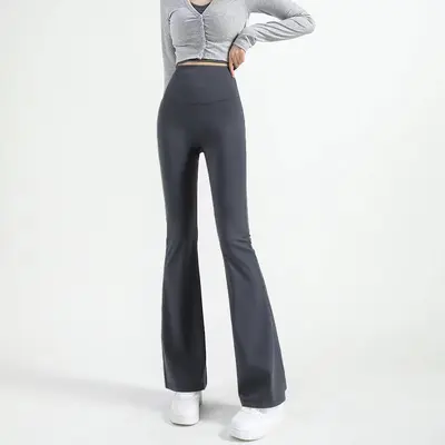 Seamless Micro Flare Yoga Pants, High Waist, Tummy Control - 7