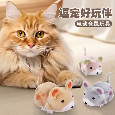 Realistic Electric Hamster Cat Toy, Self-Play Interactive - 4