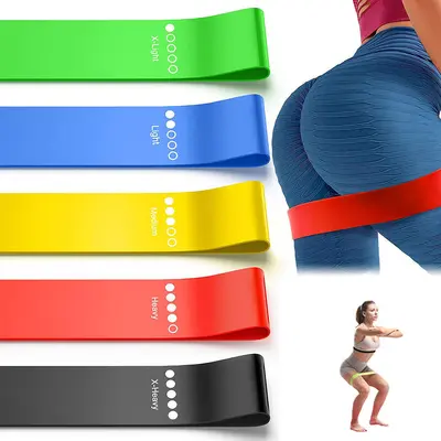 Direnç bandı, yoga, kalça çekme, bacak squat, elastik halka