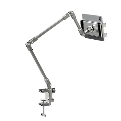 Dual Clip Phone Holder with Arm for Desk and Bed