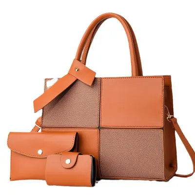 Mutter-Kind-Tasche im Farbblock-Design, großes Fassungsvermögen, Umhängetasche - 6