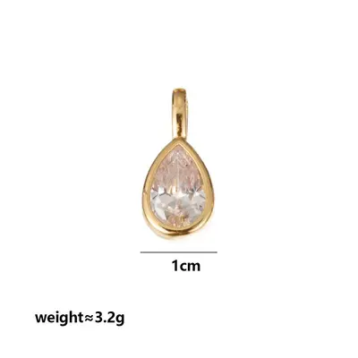 Stok Avrupa-Amerika Çapraz Sınır Minimalist Şık Zirkon Pendant Kolye Hafif Lüks Yüksek Kalite Heryerde Kullanılabilir Şakşak Zinciri Takı Aksesuarı - 8