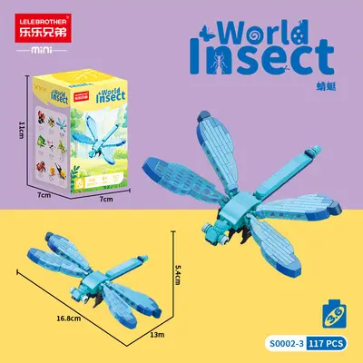 Insect Building Block Model, Compatible with Lego Small Bricks, Educational Toy - 8