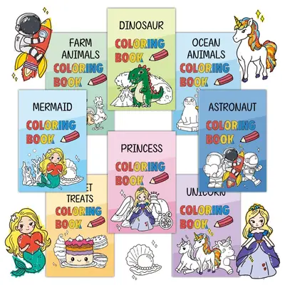 Çocuk Karikatür Boyama Kitabı, Okul Öncesi Eğitim ve Parti Temalı - 2