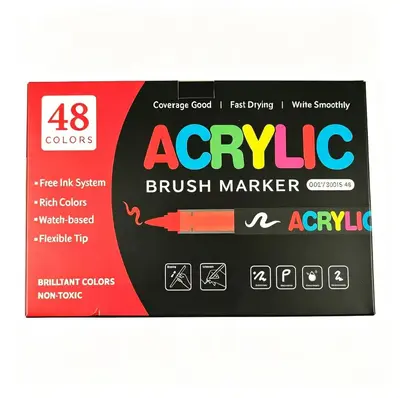 Acrylmarkerset, weiche Spitze, professionelle Kunstmal-Farbstifte - 10