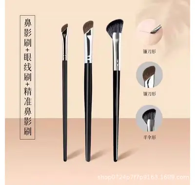 Make-up-Pinsel-Set mit Nasenschatten-, Eyeliner- und Augen-Detailpinsel