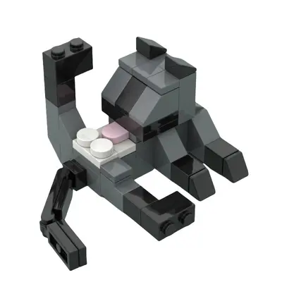 Cat Building Block Set, Educational, Small Animal Figures - 8