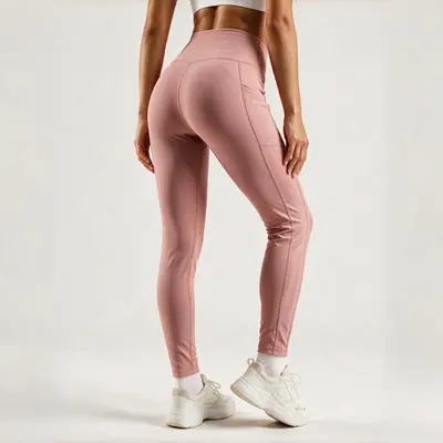 Mingda Yoga-Leggings in hoher Taille mit Seitentaschen, schnelltrocknend - 10