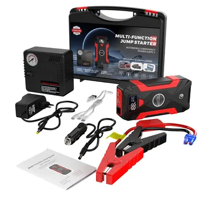 12V Car Emergency Jump Starter Power Bank, High Capacity - 7