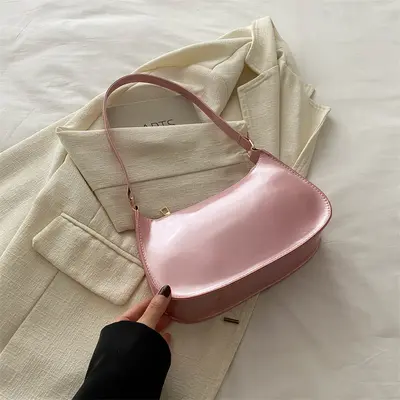 2024 Spring Korean Style Women's Shoulder Bag, Solid Color Small Square Bag - 9