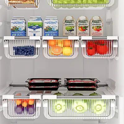 Großvolumige Kunststoff-Kühlschrank-Aufbewahrungsbox - 2