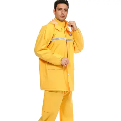 Thickened raincoat and pants set