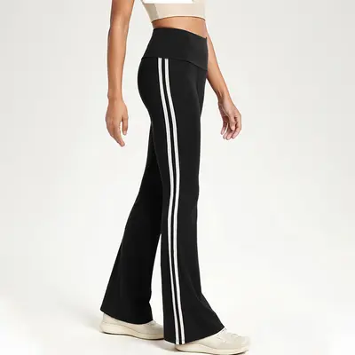 Women's High Waist Micro Flare Yoga Pants with Peach Lift - 11