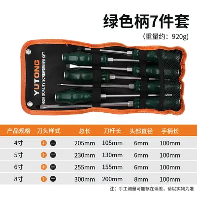 Impact screwdriver set with Phillips and flat head - 8