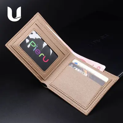 Erkek Mat Deri Cüzdan, İnce Kısa Model, Büyük Hacim, 3'ü 1 Arada - 3