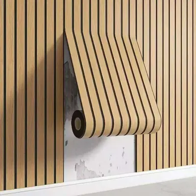 3D kafes desenli kendinden yapışkanlı duvar çıkartması, ahşap desen