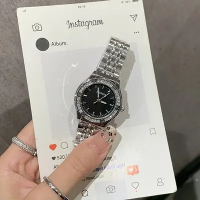 New Minimalist Elegant Lightweight Luxury Fashion Women's Watch with Diamond-Embedded Steel Band High-Grade Appearance Direct Factory Sales Hot-Selling Model - 8