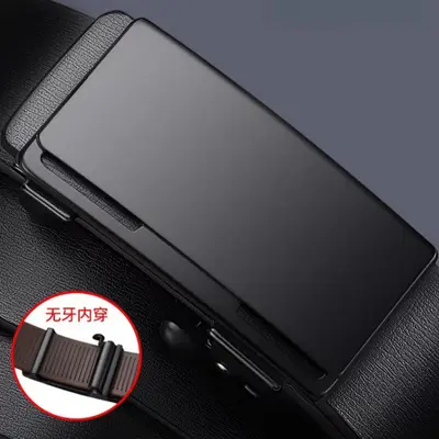 2025 New Genuine Leather Business Automatic Buckle Belt Trend for Young Men - 3