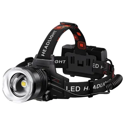 XHP70 High-Power LED Headlamp, USB Rechargeable, Telescopic Zoom with Large Lens