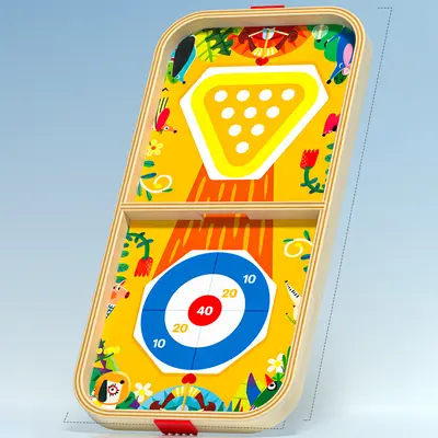 Multifunktionales doppelseitiges Kinderspiel: Flipper-Schach, Fliegendes Schach, Air-Hocke - 5
