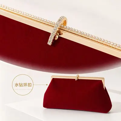 Handgefertigte Samt-Abendtasche - 4