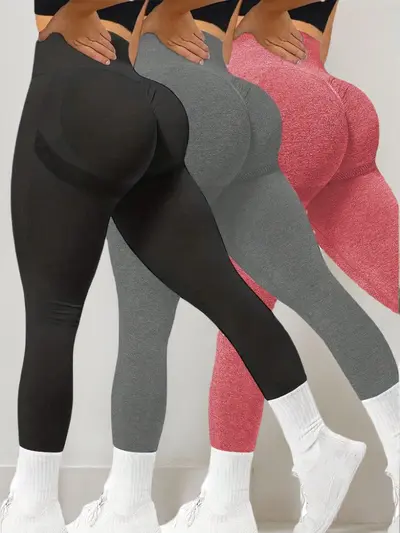 High-waist elastic yoga leggings, butt lift - 7