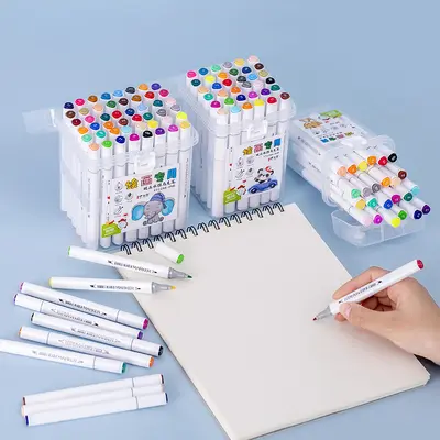 Doppelseitiger Marker-Stift-Set 12 Farben waschbar