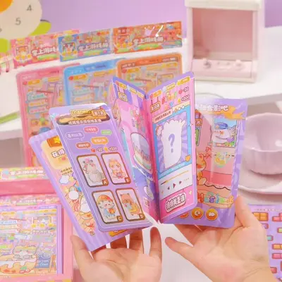 Handheld Game Book with Sticker Book, Creative, Quiet Book for Kindergarten - 2