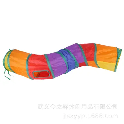 Regenbogen-Katzentunnel-Spielzeug, Dreiwege-Set - 10