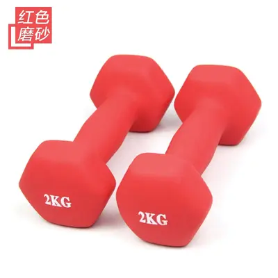 Çapraz sınır dambıl fitness ev kullanımı bir çift daldırma kaplı kadın katı dökme demir mat set küçük dambıl kadın - 7